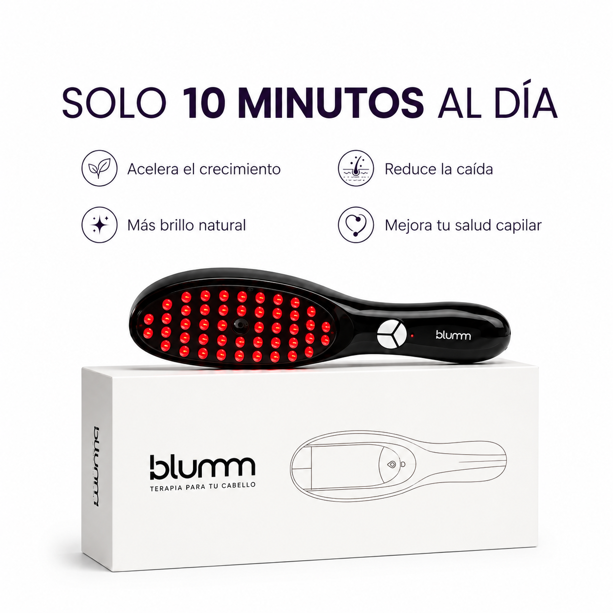Blumm | Cepillo Fototerapia Crecimiento Capilar
